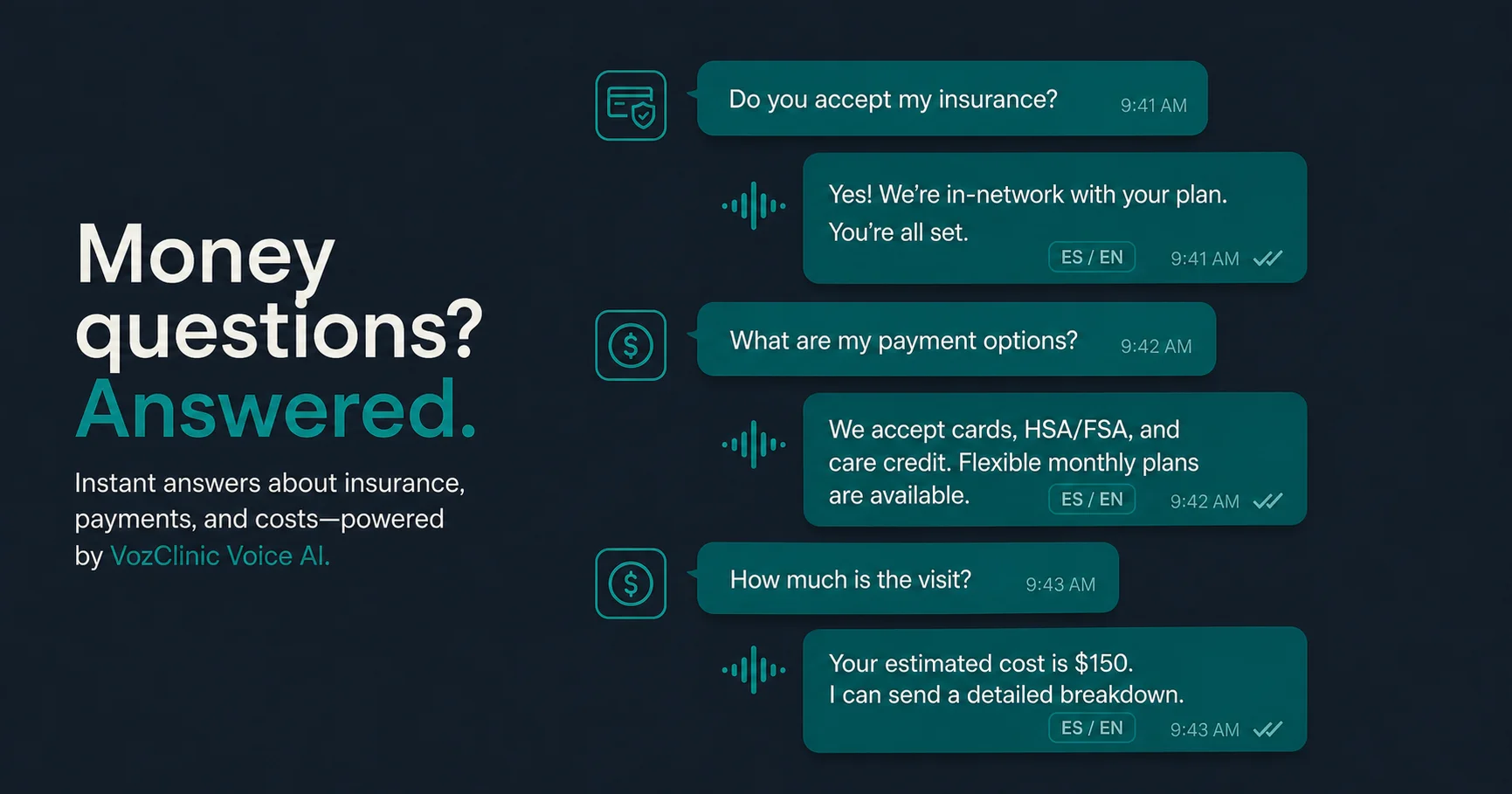 10 insurance and payment questions an AI receptionist answers for medical and dental clinics