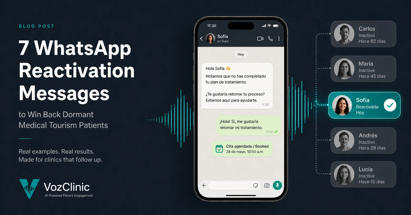 Bilingual AI receptionist reactivating past clinic patients on WhatsApp without adding front-desk work