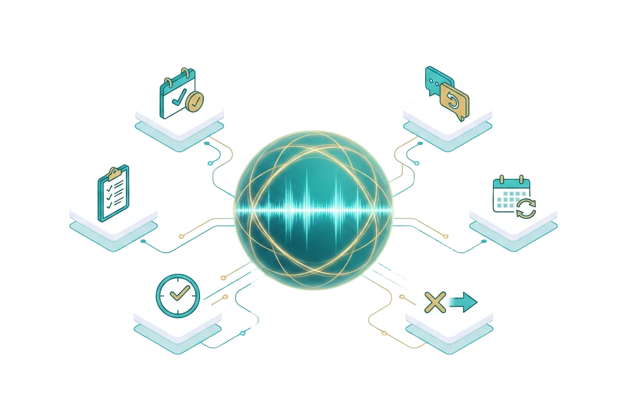 Sofía, VozClinic’s AI voice agent, connected to appointment booking, reminders, reschedules, confirmations, and cancellations